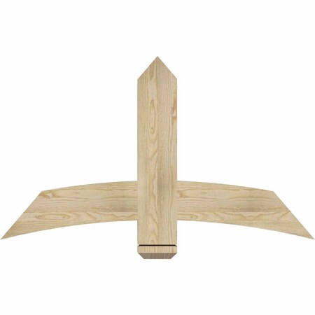 Ekena Millwork Bellingham Rough Sawn Timber Gable Bracket, Douglas Fir, 48"W x 28"H x 2"D x 6"F, 14/12 Pitch GBW048X28X0206BEL00RDF